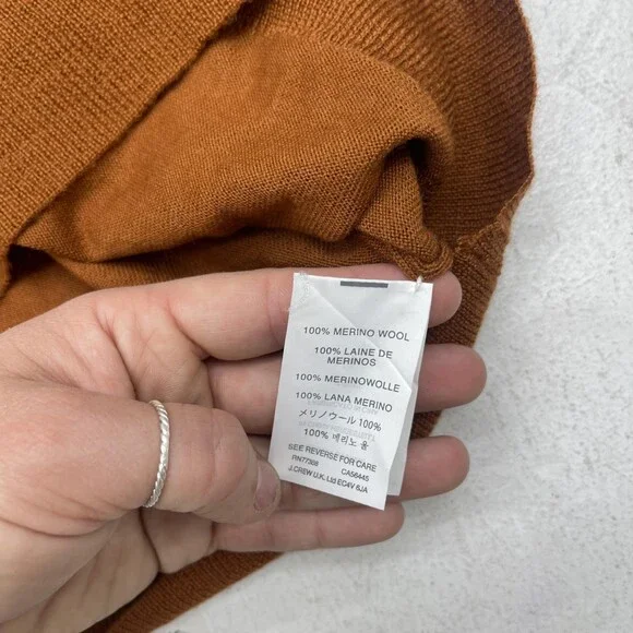 J Crew Sweater Womens Extra Small Brown 100% Merino Wool Crewneck Pullover - Picture 4 of 7